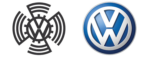 Volkswagen logo branding transformation