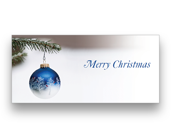 Winter Bauble (horizontal) Christmas Card