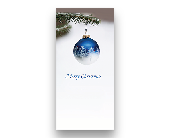 Winter Bauble (vertical) Christmas Card