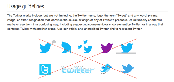 Twitter style guide example