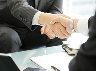Franchise business handshake