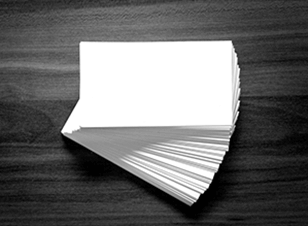 Stack of business cards