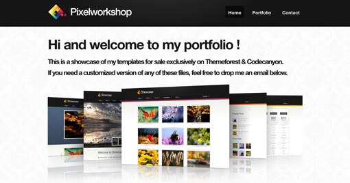 Pixelworkshop website layout