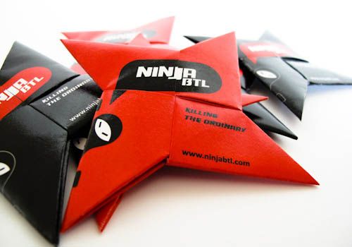 Origami folding business cards