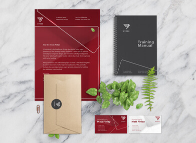 branding and business stationery designed
