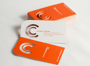 Business Card sizes: die cut business card