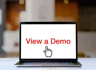 View a demo button for Online print management