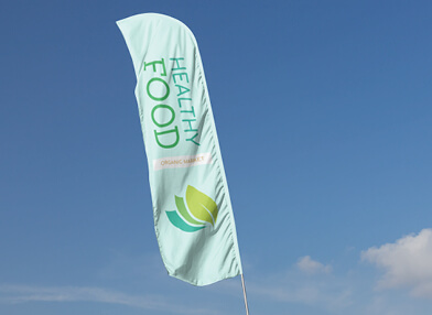 Feather banner printing