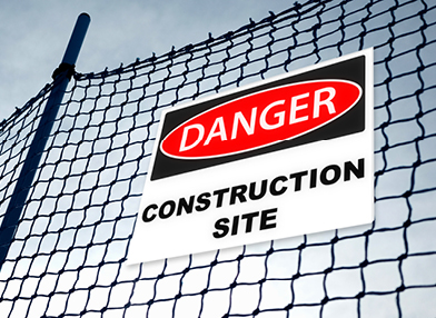 Corflute Sign at Construction site