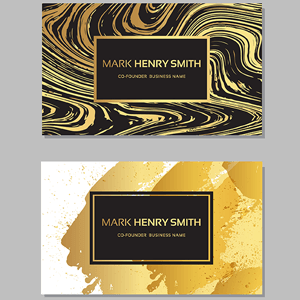 Business cards with special print finishing